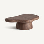 Mesa de centro Geneiken — Chapa de nogal marrón