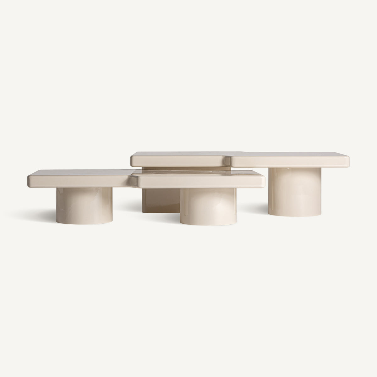 Mesa de centro J/2 — Madera dm beige brillo