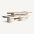Mesa de centro J/2 — Madera dm beige brillo