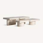 Mesa de centro J/2 — Madera dm beige brillo