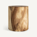 Mesa de centro Kondoa — Madera suar tonos en marrón tallado