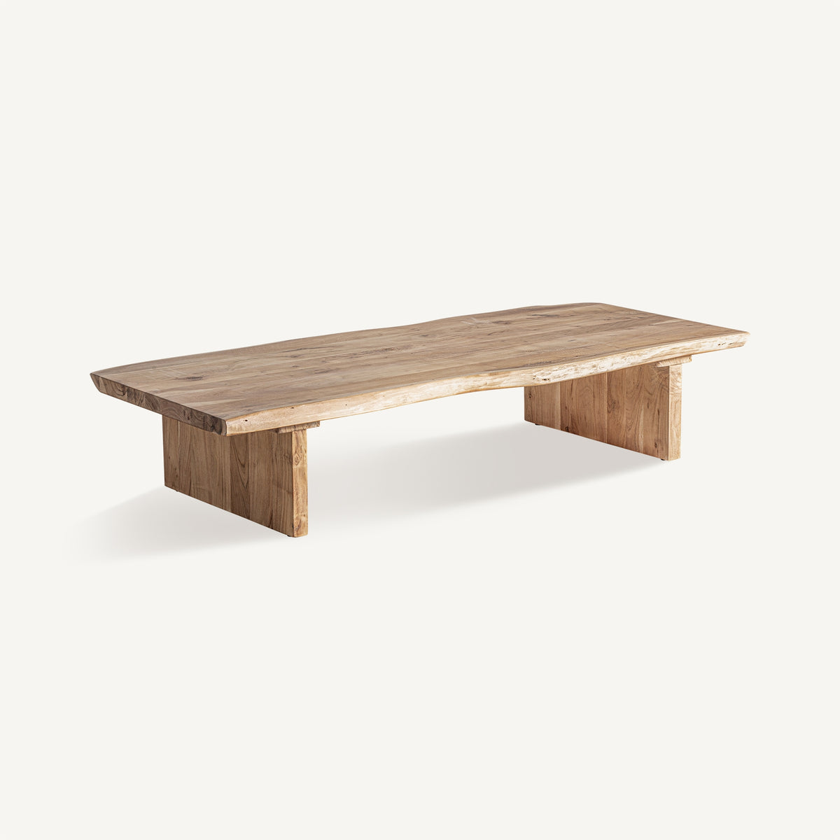 Mesa de centro Lewes — Madera de acacia marrón claro