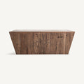 Mesa de centro Merkem — Madera recuperada marrón envejecido