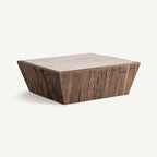 Mesa de centro Merkem — Madera recuperada marrón envejecido