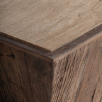 Mesa de centro Merkem — Madera recuperada marrón envejecido