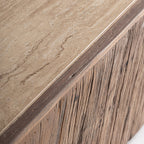 Mesa de centro Merkem — Madera recuperada marrón envejecido