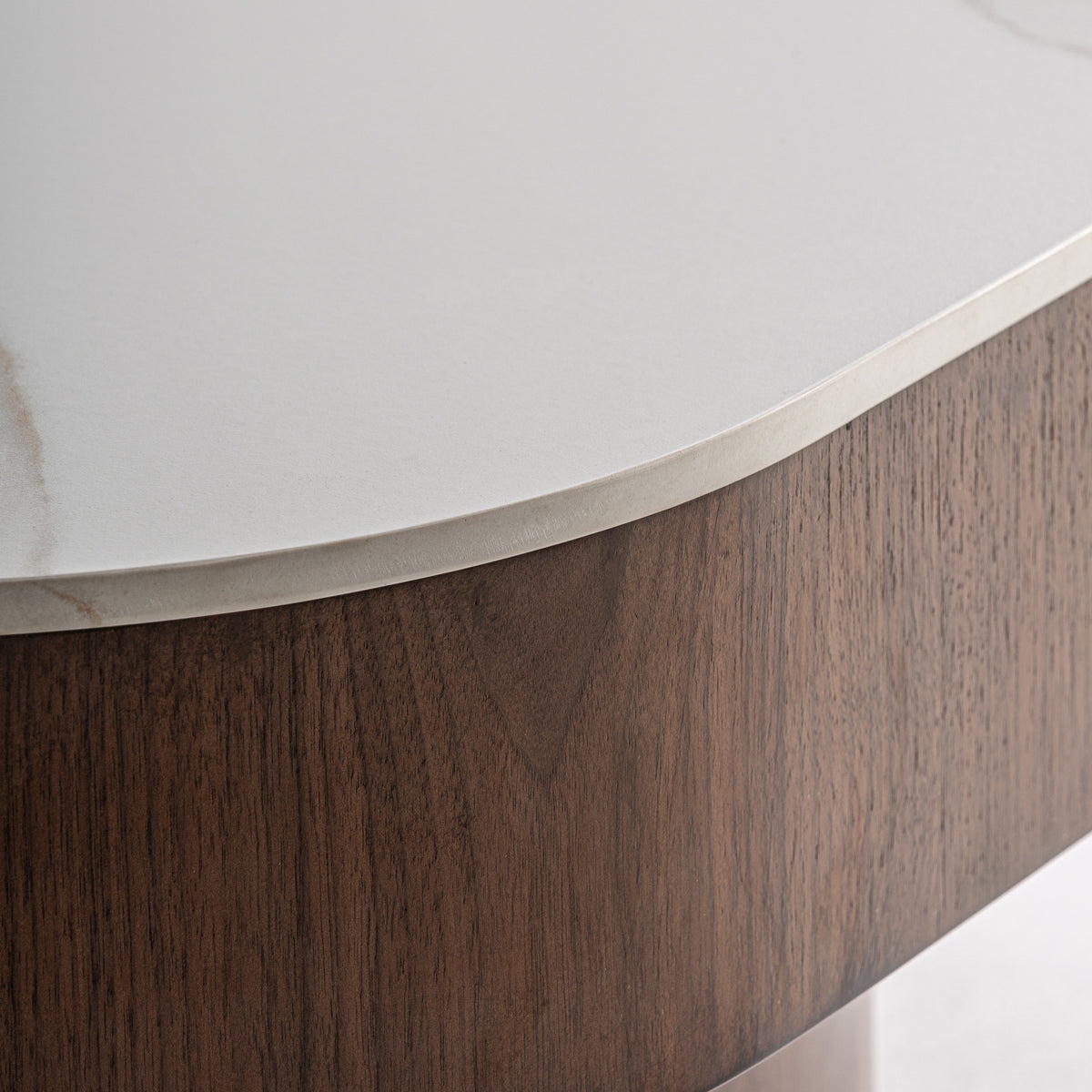 Mesa de centro Neufs — Mármol sintético blanco satinado