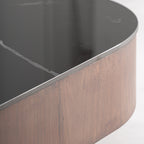 Mesa de centro Neufs — Mármol sintético negro