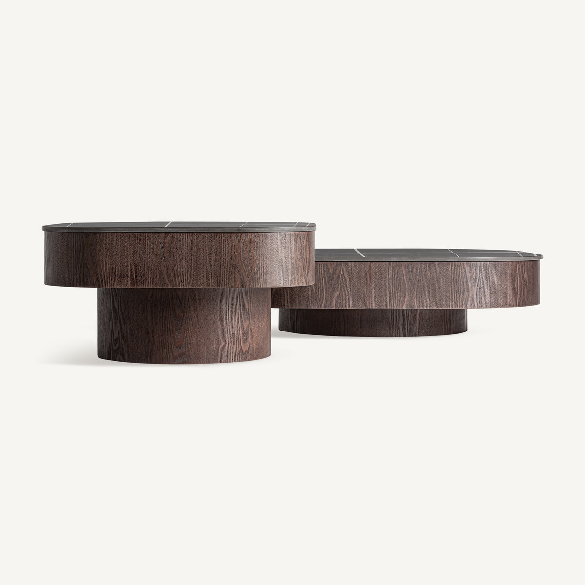 Mesa de centro Neufs — Mármol sintético negro