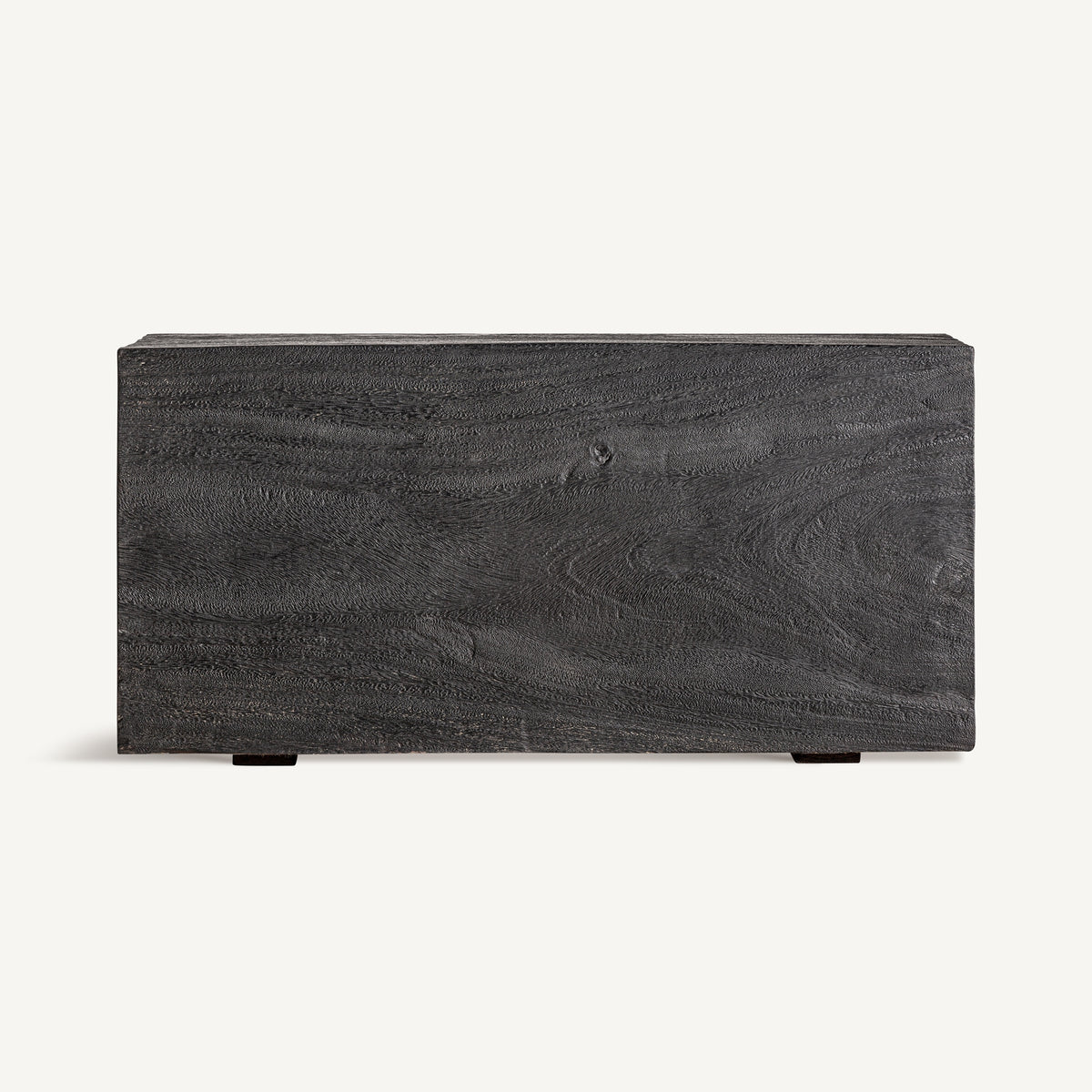 Mesa de centro Oaple — Madera suar negro envejecido