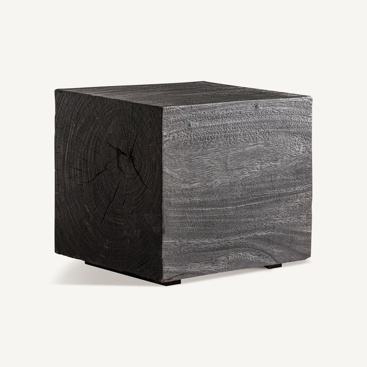 Mesa de centro Oaple — Madera suar negro envejecido