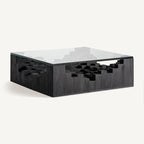Mesa de centro Pètria — Madera de mango negro arenado