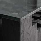 Mesa de centro Pètria — Madera de mango negro arenado