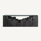 Mesa de centro Pètria — Madera de mango negro arenado