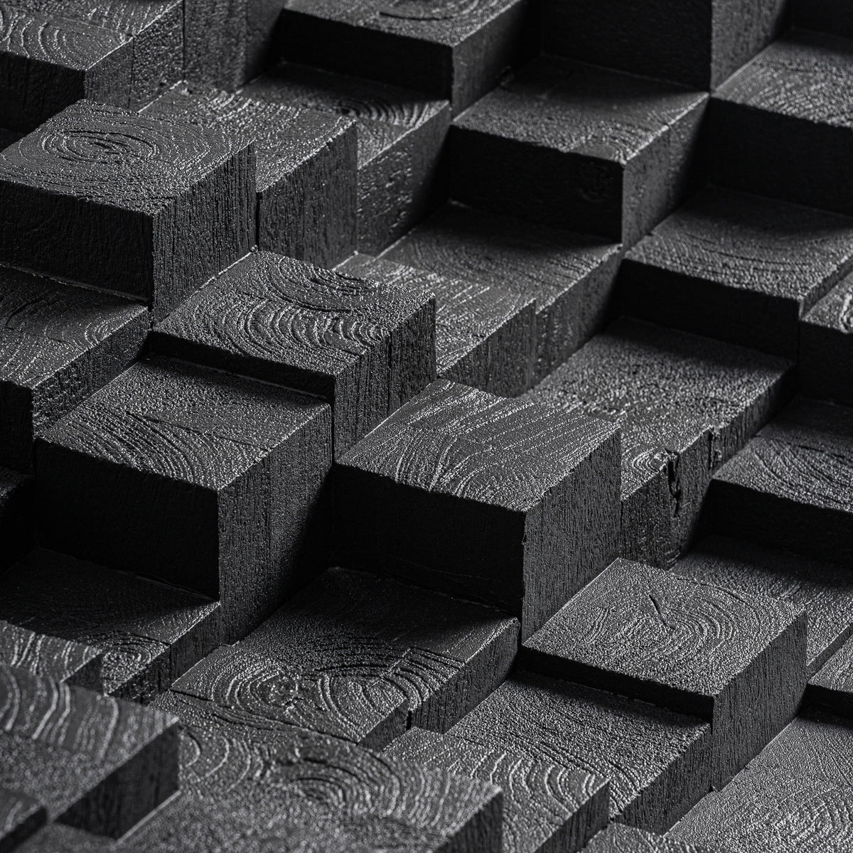 Mesa de centro Pètria — Madera de mango negro arenado