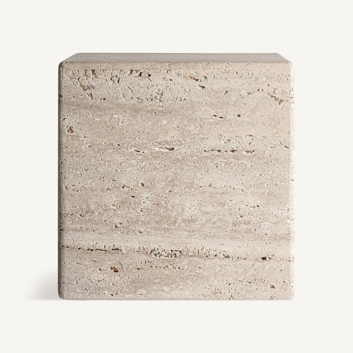 Mesa de centro Rapolano — Travertino beige mate