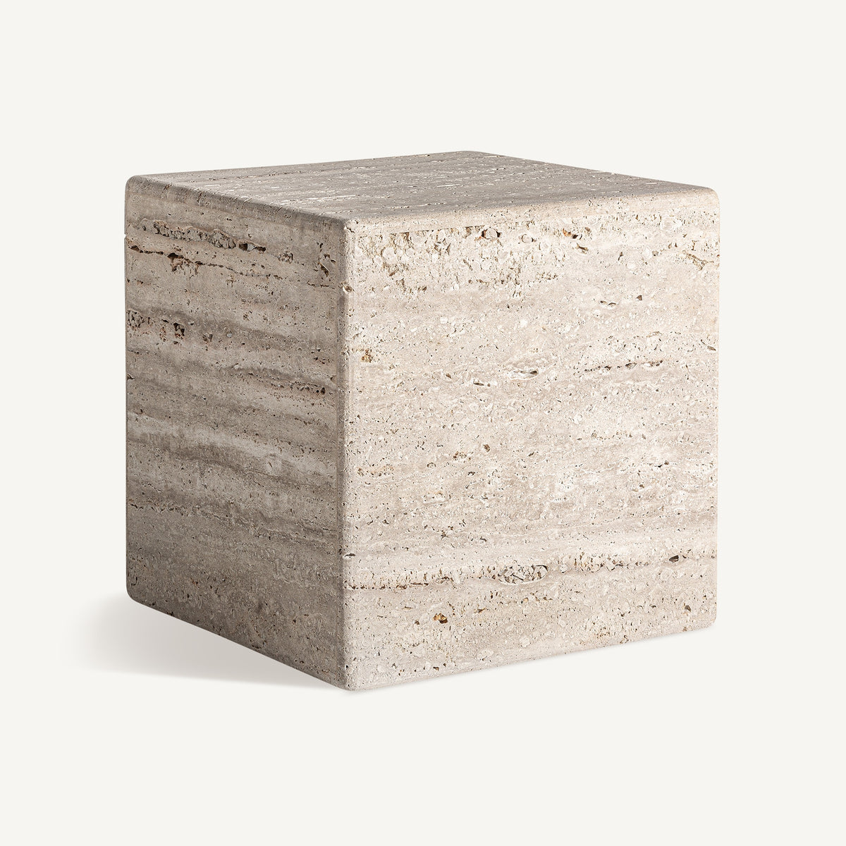 Mesa de centro Rapolano — Travertino beige mate