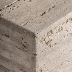 Mesa de centro Rapolano — Travertino beige mate