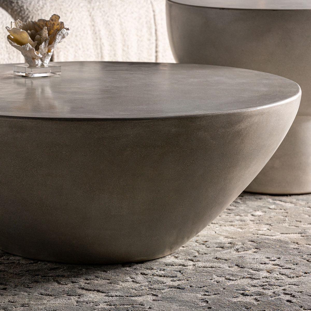 Mesa de centro Telfs — Cemento gris