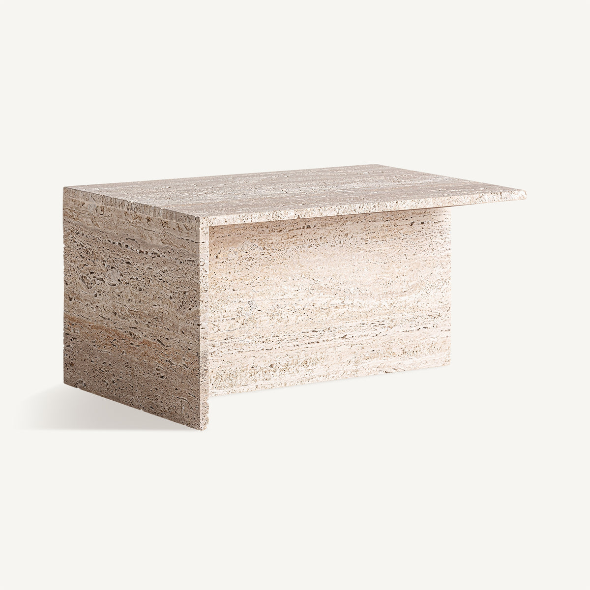 Mesa de centro Theuville — Travertino beige mate