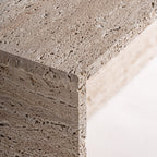 Mesa de centro Theuville — Travertino beige mate