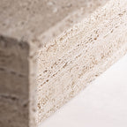Mesa de centro Theuville — Travertino beige mate