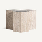 Mesa de centro Thiennes — Travertino marrón claro