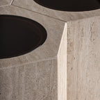 Mesa de centro Thiennes — Travertino marrón claro