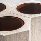 Mesa de centro Thiennes — Travertino marrón claro