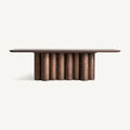 Mesa de comedor Beke — Madera de acacia marrón natural