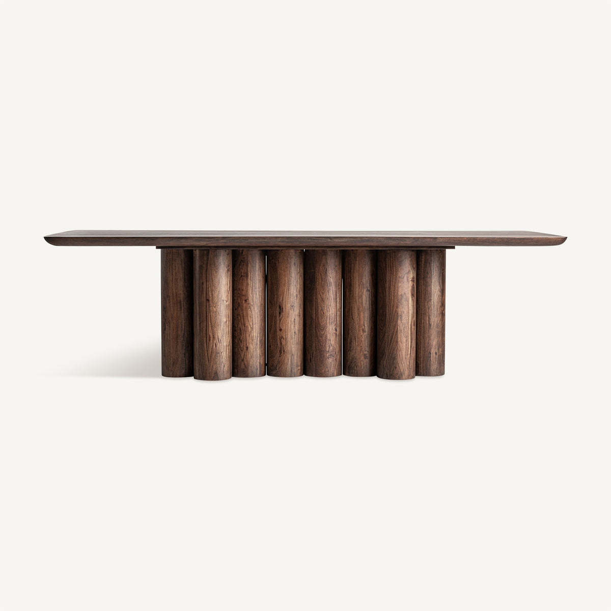 Mesa de comedor Beke — Madera de acacia marrón natural