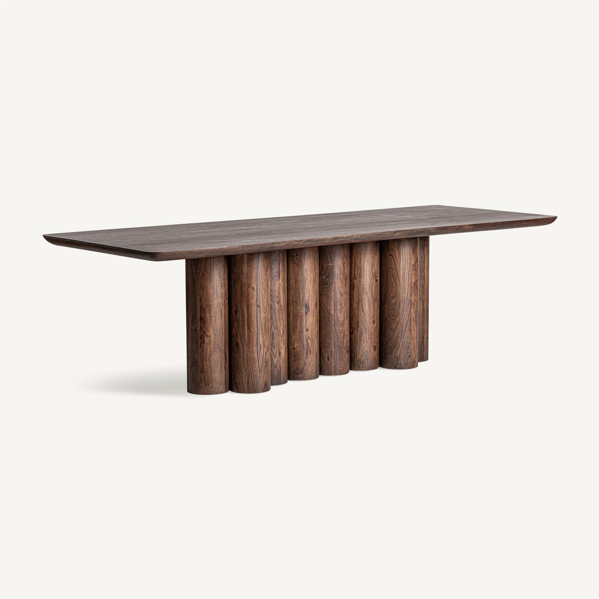 Mesa de comedor Beke — Madera de acacia marrón natural
