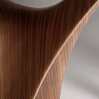Mesa de comedor Bilzen — Chapa de nogal marrón natural