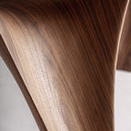 Mesa de comedor Bilzen — Chapa de nogal marrón natural