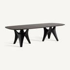 Mesa de comedor Bilzen — Chapa de roble negro