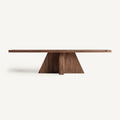Mesa de comedor Brutalist — Madera de sal marrón teñido