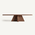 Mesa de comedor Brutalist — Madera de sal marrón teñido