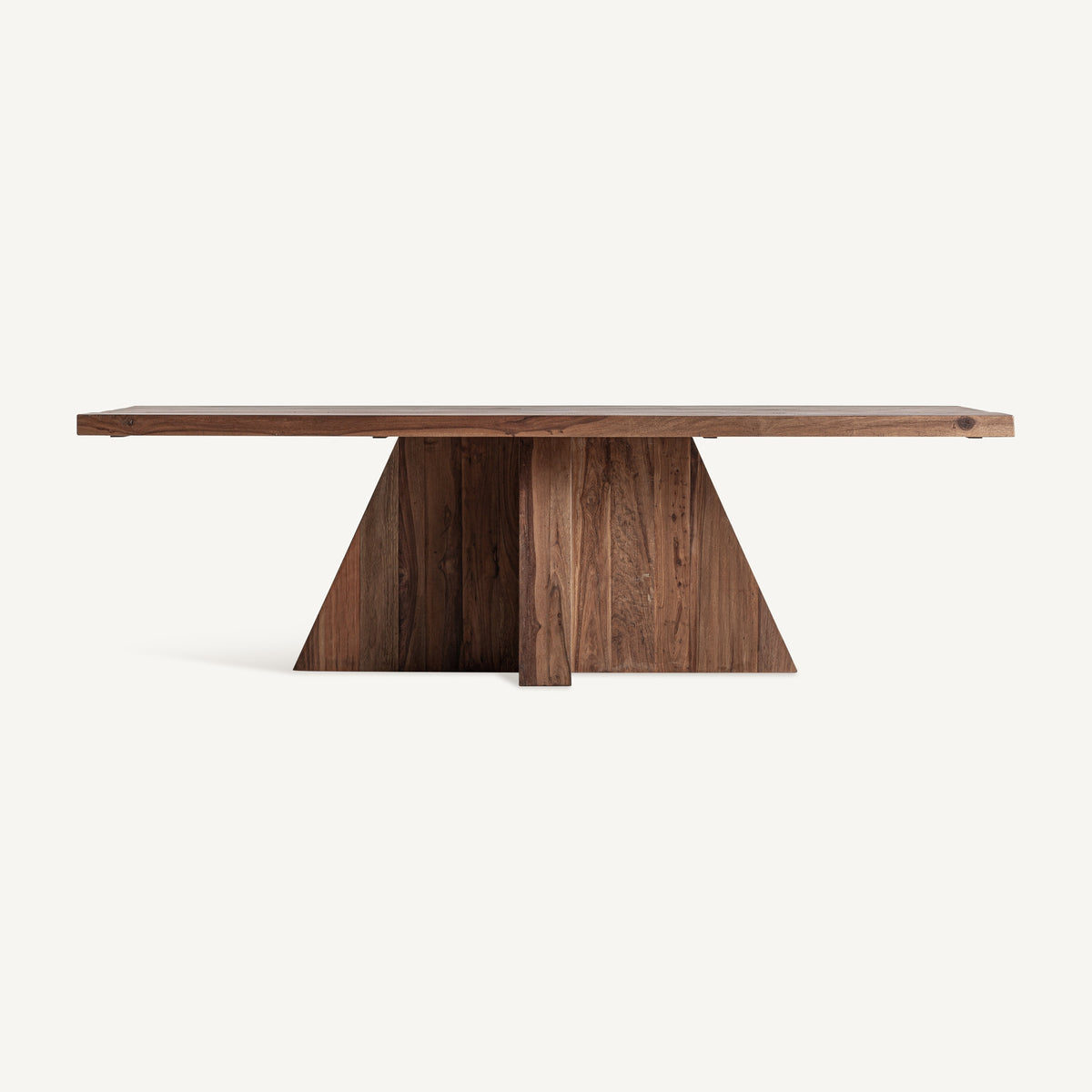 Mesa de comedor Brutalist — Madera de sal marrón teñido