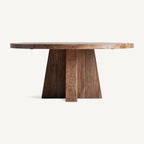 Mesa de comedor Brutalist — Madera de sal marrón teñido
