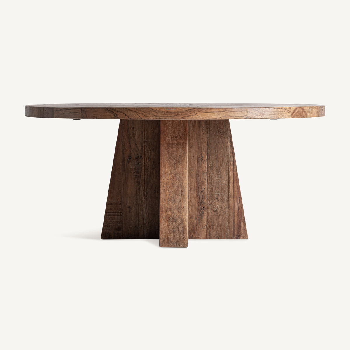 Mesa de comedor Brutalist — Madera de sal marrón teñido