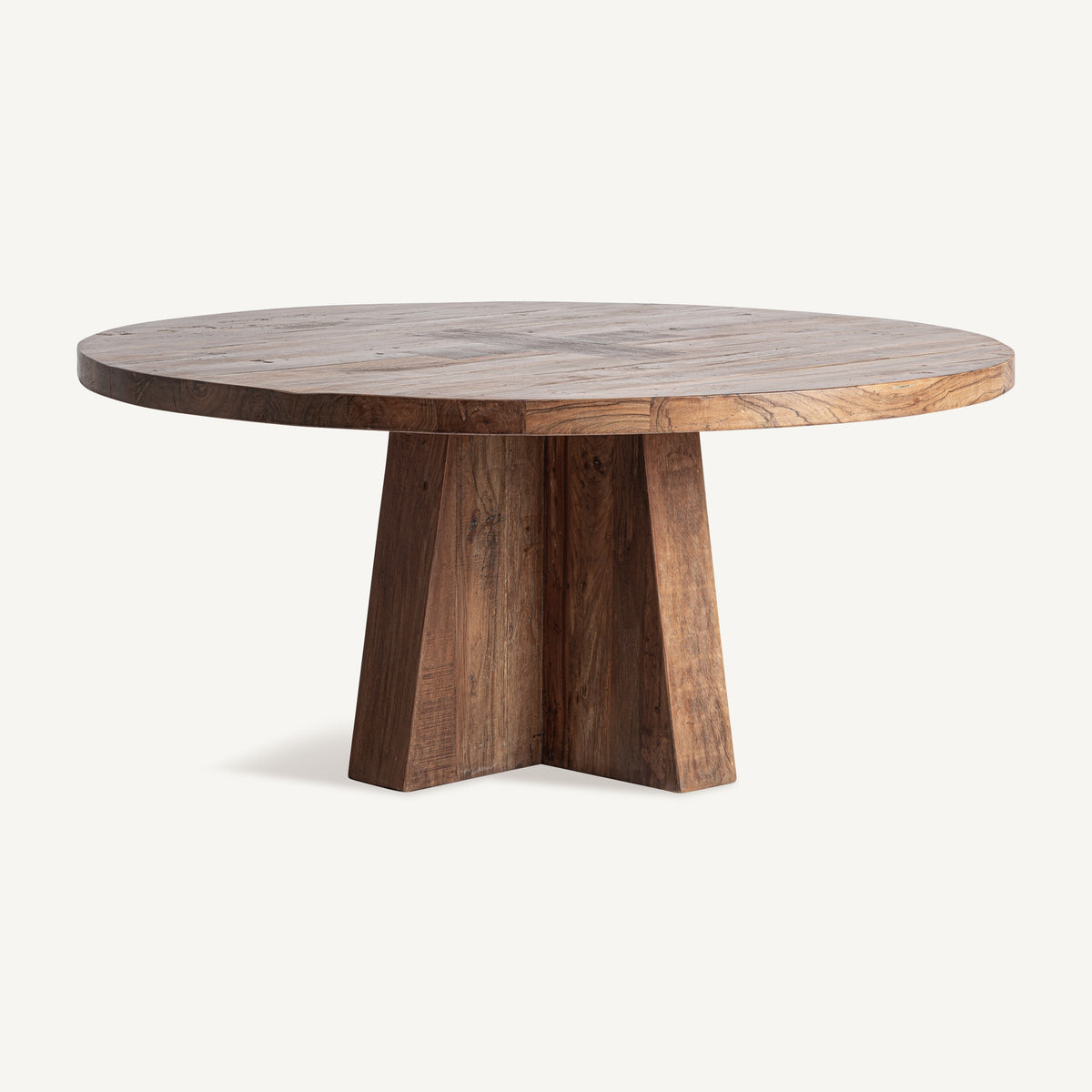 Mesa de comedor Brutalist — Madera de sal marrón teñido
