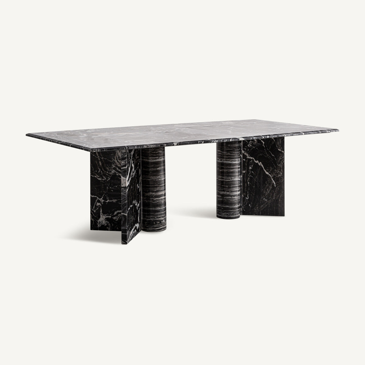 Mesa de comedor Gautby — Mármol negro