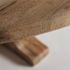 Mesa de comedor Gyor — Madera de teca reciclada marrón claro