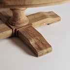 Mesa de comedor Gyor — Madera de teca reciclada marrón claro
