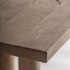 Mesa de comedor Jacquard — Madera de mango marrón claro