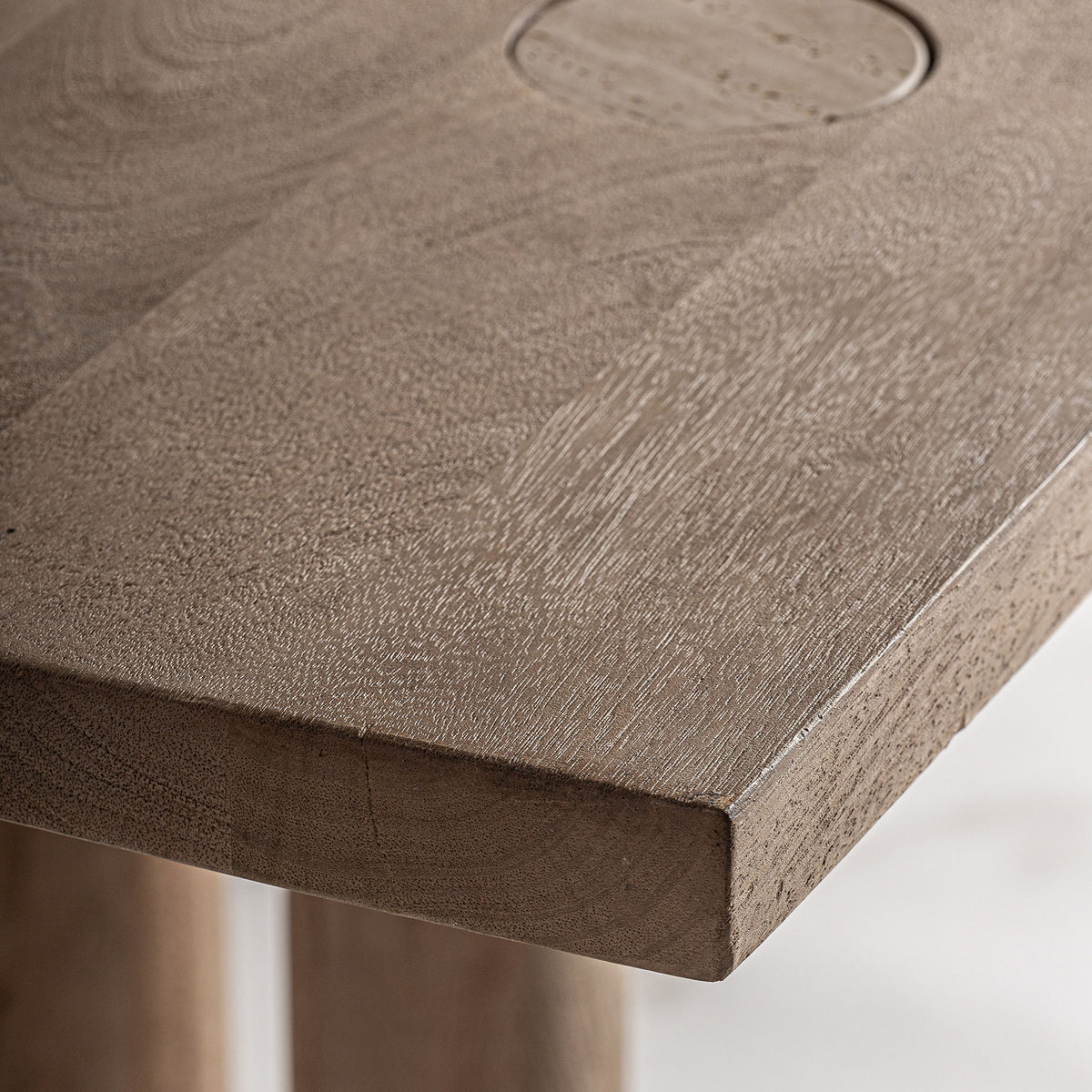 Mesa de comedor Jacquard — Madera de mango marrón claro