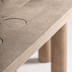 Mesa de comedor Jacquard — Madera de mango marrón claro