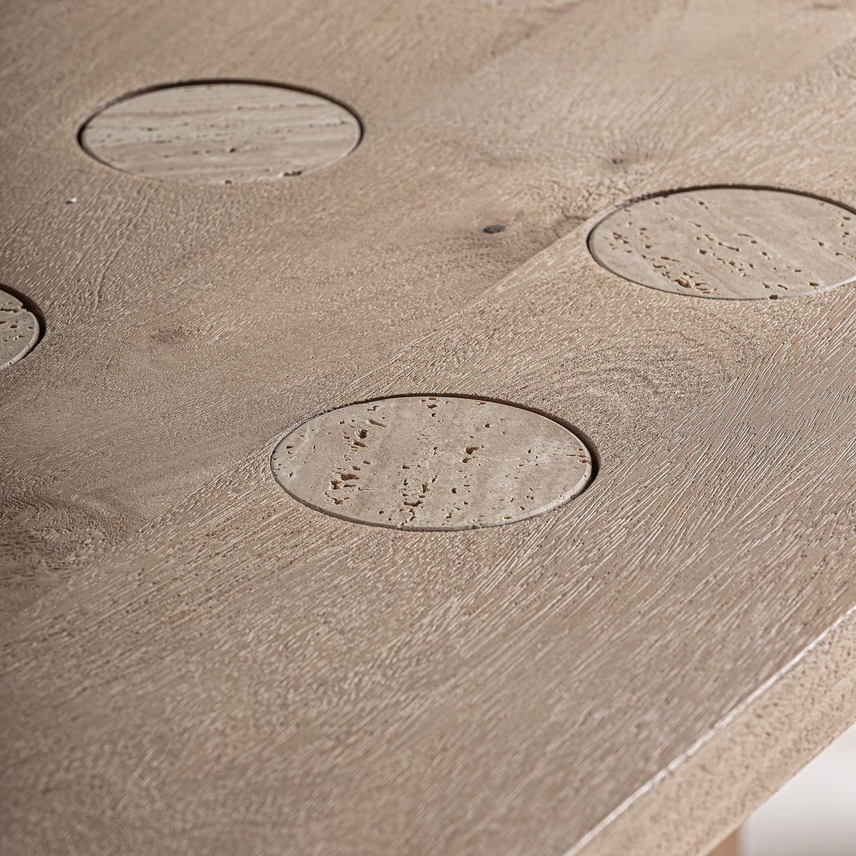 Mesa de comedor Jacquard — Madera de mango marrón claro