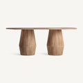 Mesa de comedor Jacquard — Madera de mango marrón claro