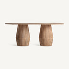 Mesa de comedor Jacquard — Madera de mango marrón claro